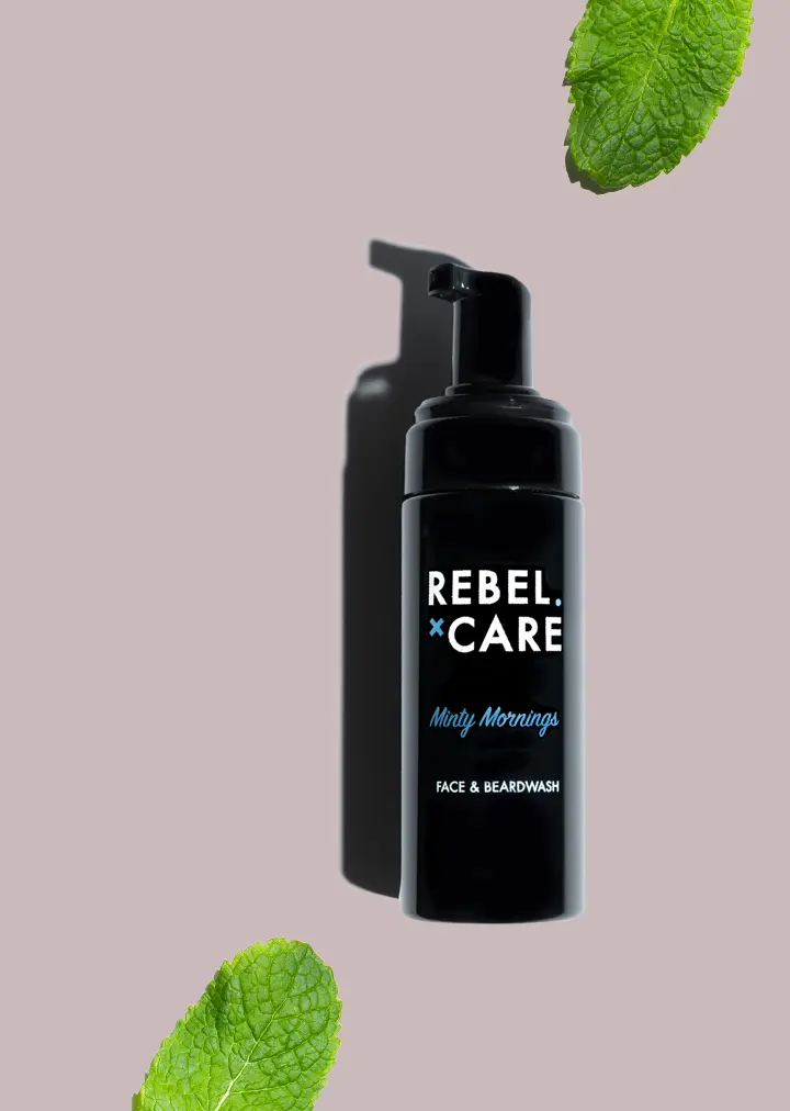 Rebel care face wash minty mornings with ingredients
