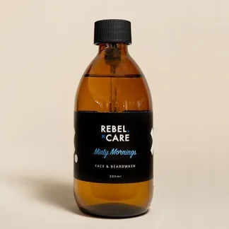 Rebel care Minty mornings face and beard wash refill