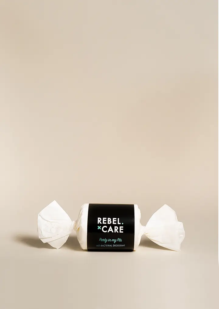 Rebel care Party in my pits deodorant refill in wrapper
